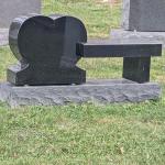 Jet Black Granite Heart and Bench
4-0 x 1-2 x 2-2 all polsihed with BRP base