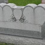 Stock #41
Barre Gray Double Heart with drill hole/ vase
monument 42" x 8" x 22"
base 48" x 14" x8"