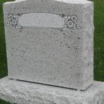 Stock #100
Bethal White- panel with carved rosettes
monument 30" x 8" x 28"
base 36" x 14" x 8"