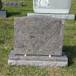 Stock 82
Paradiso Granite
Monument- 2-6 x 0-6 x 2-0 all polished
Base- 3-0 x 1-0 x 0-6  2" polished margin,PFT, BRP